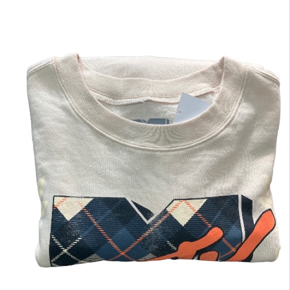 NWT Sweater Women's beige long-sleeved sweater with MTV print design. Size XL - Picture 8 of 9